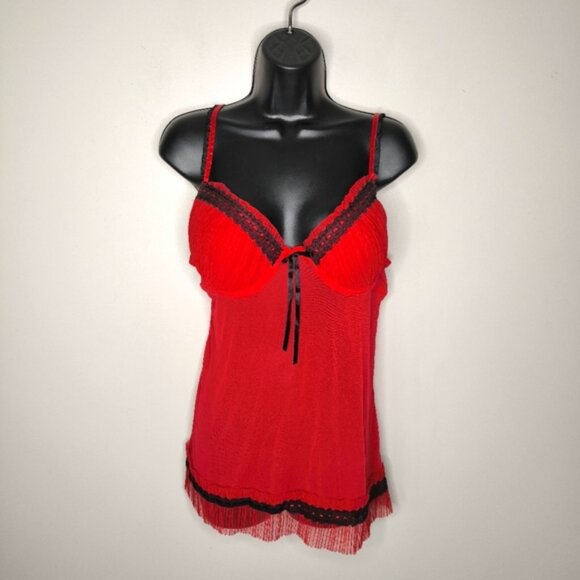 La Vie En Rose Babydoll Coquette Lolita Retro Flapper Pin-up Glam Lingerie L - Picture 1 of 9